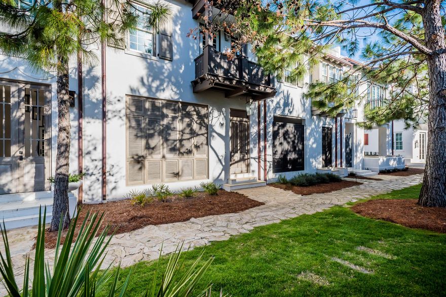 This stunning 2,619 square foot home, designed by Architect T. S. Adams Architecture Studio, is located on the famed Arboleda Park. Nestled amongst the emerging Town Center, Caliza Pool & Restaurant, and the up and coming 15,000 square foot Alys Beach Fitness Center campus scheduled to be completed Spring 2019 place this home in the heart of Alys Beach.The home features 3 very generous bedrooms, 3.5 baths plus a double-bunk room to sleep 4 children. The courtyard loggia opens to Arboleda Park allowing for cooling breezes and the tranquil sounds of nature. Additionally, the home offers a two-car garage.The home is offered inclusive of furnishings professionally designed by Brad Ramsey Interiors making the purchase effortless. All appointments of the interiors are first cla
