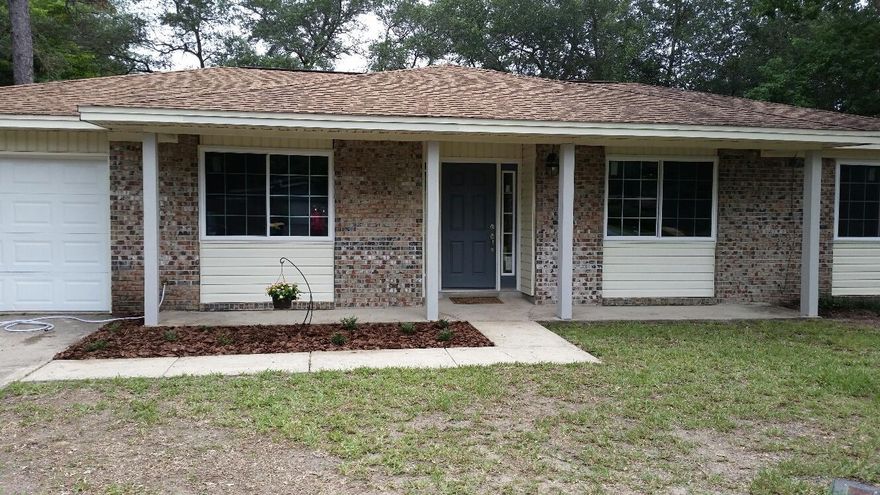 Open floor plan offering 3 bedrooms, 2 bathrooms and a bonus room that could be used as a home office. The Interior has been Totally remodeled and updated with beautiful features! New Kitchen with Stainless appliances, New Baths, New Laminate wood flooring, New ceiling, New Laundry area with Washer/Dryer, New doors, New windows, New fixtures throughout... Located walking distance to schools, shopping, Post Office, Library,Children's Park etc... One of the best looking homes currently for sale in the Niceville Real Estate Market priced under $200,000!
