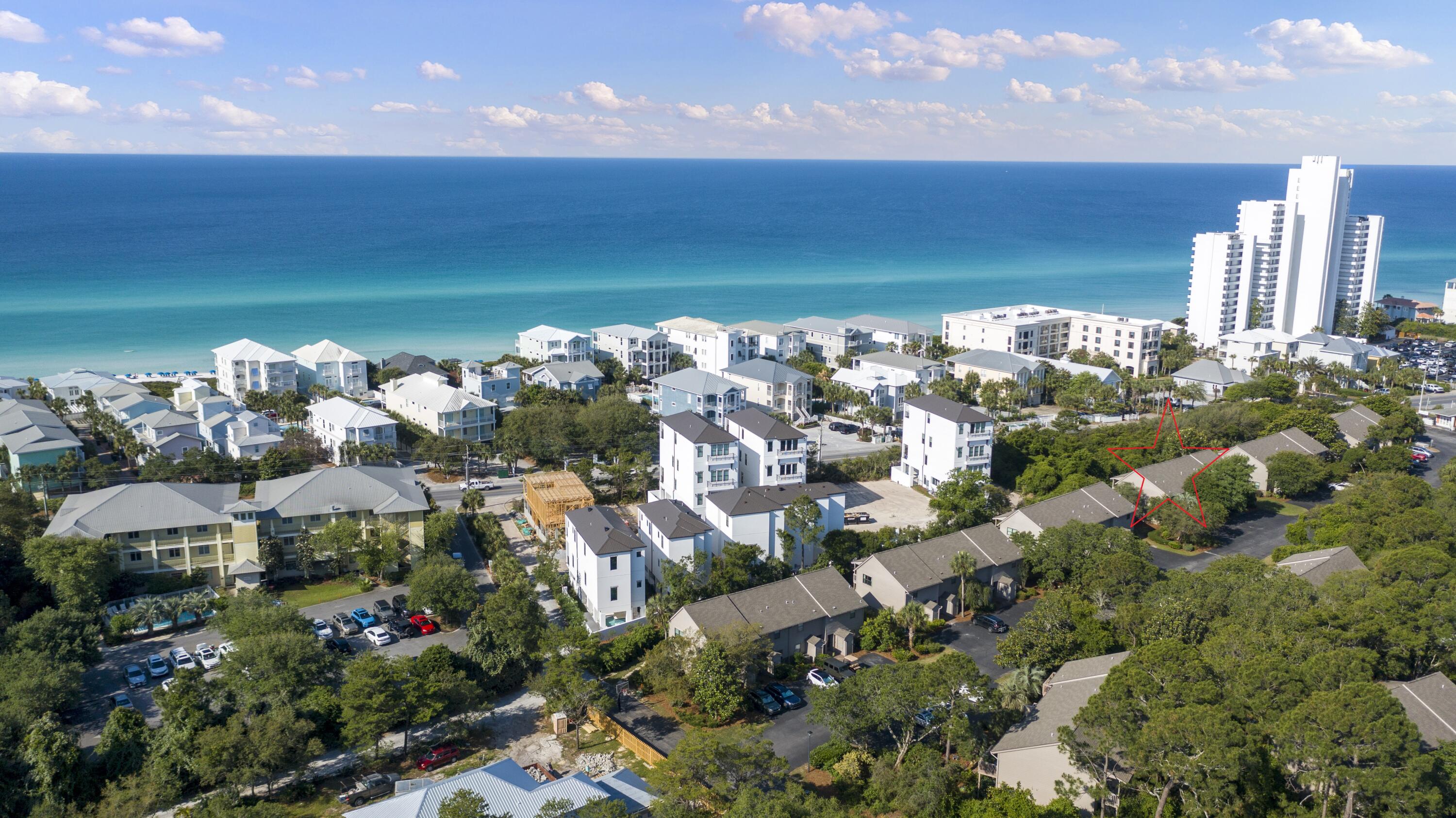You will fall in love with this beautiful townhouse in Cassine Gardens in Seagrove Beach! Located on the front row and a short walk to 300 feet of public beach! Some of 30A's best shopping, dining, and entertainment options are all within a short bike ride, approximately two miles from world famous Seaside! Cassine Gardens has two pools, tennis courts, and a nature trail into the Pt. Washington State Forest. With its outstanding location and amenities, this townhome makes for a great rental or second home. Impeccably maintained and updated with newer appliances and HVAC, you can begin enjoying the beach lifestyle right away! Three outdoor storage closets provide room for all your beach gear! Sold furnished and currently on a rental program with Ocean Reef. (Bookings must be honored.) Buyer to verify room dimensions and square footage. LSV's are allowed.