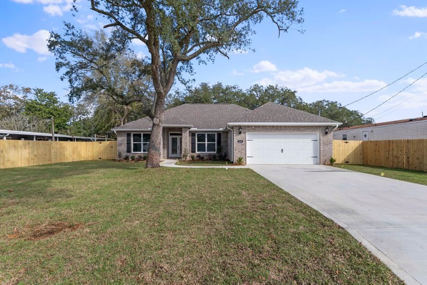 New Construction!  The Seller is offering $10,000 in Concessions towards buyer closing costs, rate buy-down/points, pre-paids, etc. and also a Builder's Warranty.   This spacious, 4 bed/2 bath home is open & bright.  The Master Bedroom has a trayed ceiling with crown molding; the Master Bath has granite countertops with double sinks, soaking tub, separate shower and a huge walk-in closet.  Across the home you will find 3 additional bedrooms and a full bath.  The kitchen has granite countertops, stainless appliances, a pantry and a large breakfast bar.as well as a separate dining area.  You can walk out to the large, fenced, back yard and enjoy sitting out on the covered patio.  Minutes from shopping, restaurants, the beautiful beaches and Military Bases.