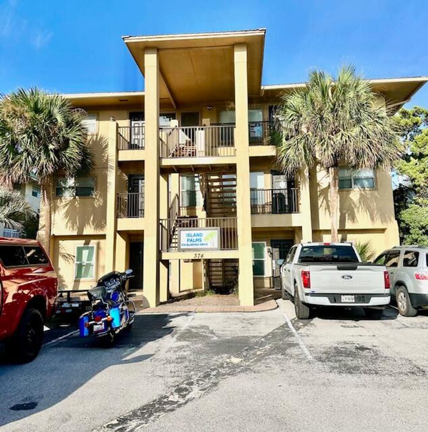 UTILITIES INCLUDED IN THE RENT! SEC DEP = $2,200, can be broken up in 2 monthly installments if qualified. 6 months & 1 day/negotiable lease term. FURNISHED 2 bedroom/1.5 bath. Tile flooring throughout except LVP in the bedrooms. Open living/dining/kitchen concept makes for a perfect place to entertain! Stainless steel appliances, granite countertops, breakfast bar, ceiling fans, textured ceilings, faux wood blinds & neutral colors. Stackable W/D off kitchen. Balcony out back overlooks the community poo! Only 6 units in the complex! Perfect OKALOOSA ISLAND location - 1 block to the beach/restaurants/etc. No smoking/pets allowed. Welcome to Paradise! You will be proud to call this your Home, Sweet, (Beach) Home! *$400/month cap on utilities: electricity, water/sewer & wifi - no cable TV*