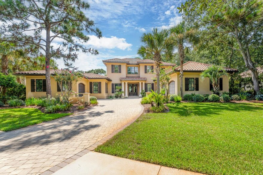 BEHIND THE GATES AND ON THE BURNT PINE GOLF COURSE sits this Like NEW HUFF HOMES Built 4 Bedroom 4.5 Bath, 3426 Sq. Ft. Burnt Pine House.House Sits on an EXCEPTIONAL LOT with GREAT VIEWS  of the Golf Course and Bay.OPEN FLOOR PLAN with 2 PRIVATE MAIN BEDROOMS with their Own Baths on the FIRST Floor. SECOND Floor has 2 More Nice Sized Bedrooms with their Owns Baths Plus a Second Living Area with a Balcony Overlooking the Bay.Private Pool and Spa with Outdoor Summer Kitchen and Screened Porch. 3 Car Garage.Furniture and Golf  Cart are NOT INCLUDED in the Price.