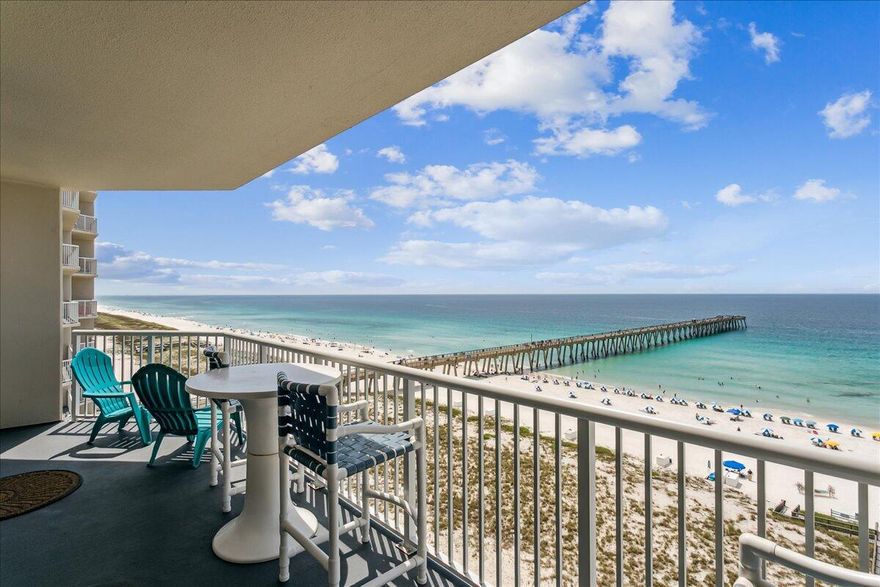Stunning 9th-Floor Condo at Summerwind on Navarre Beach!This beautifully updated 2-bedroom, 2-bath unit with an additional bunkroom offers incredible views of the Navarre Beach Pier and the sparkling Gulf waters. Located on the 9th floor, this condo features granite countertops throughout, beautiful cabinetry, and a full-size laundry room for added convenience. Enjoy resort-style amenities including a hot tub, fitness center, and direct beach access. Ideally situated within walking distance to restaurants, shops, and all that Navarre Beach has to offer--this is coastal living at its finest!