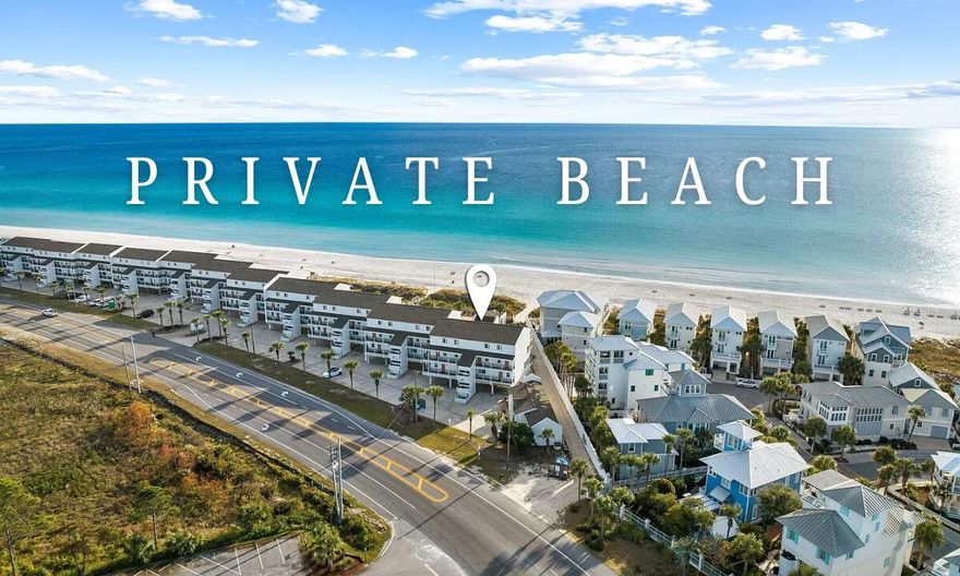 Private Beach, Stunning Gulf Views and Fabulous Renovation! Escape to paradise at this stunning beach retreat. This beachfront unit can be a coastal escape for you and your family as well as a high-earning investment property with projections at $72K and cash on cash return projections at 4% annually. This fully-renovated residence is located only five minutes from 30A. With spectacular gulf views from two separate beachfront balconies, Unit 65 has a great floor plan with the main living, kitchen & dining spaces on the first level along with a powder bathroom and extra storage underneath the staircase. The bedrooms are private and tucked away being located on the top level. The primary bedroom has a beautiful private balcony featuring stunning Gulf views and a recently remodeled primary bathroom. The guest bedroom is spacious and has access to its own full bathroom which has also been recently renovated. The interior of this unit includes shiplap, quartz countertops, modern lighting, LVP flooring, and stainless steel appliances. Ramsgate Harbour offers a private beach, community pool, and covered parking. The rental income projection & estimated expenses are available by request. With the seller now offering to pay the beachside balcony assessment in full at closing, this is a major perk for the new buyer. Ramsgate Harbour Unit 65 is offered fully-furnished and rental-ready. Schedule an in-person or virtual tour today!