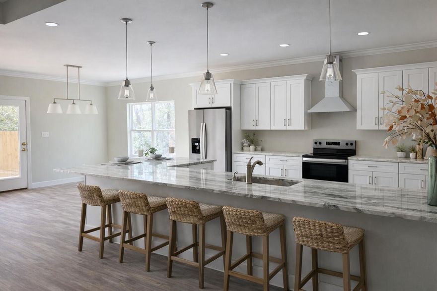 HOME IS CLOSE TO COMPLETE! This beautifully designed new build offers modern style and thoughtful finishes throughout. Planned features include granite countertops, luxury vinyl plank (LVP) flooring, modern appliances, and stylish contemporary finishes. Enjoy tray ceilings in both the living room and primary bedroom, a huge primary suite closet, and covered front and back porches--perfect for relaxing or entertaining. The home also includes a privacy fence and a full sprinkler system for added convenience and comfort.Builder states there may be slight variations to the plan, materials, or finishes during the construction period.