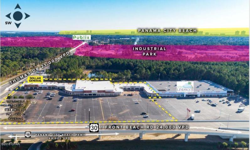 This 1200 SF space is within Beachwalk Center which consists of Kartona Speedway and Dollar General, among other tenants. This is a great location and won't be on the market long. $10 NNN plus sales tax, water, and electric.