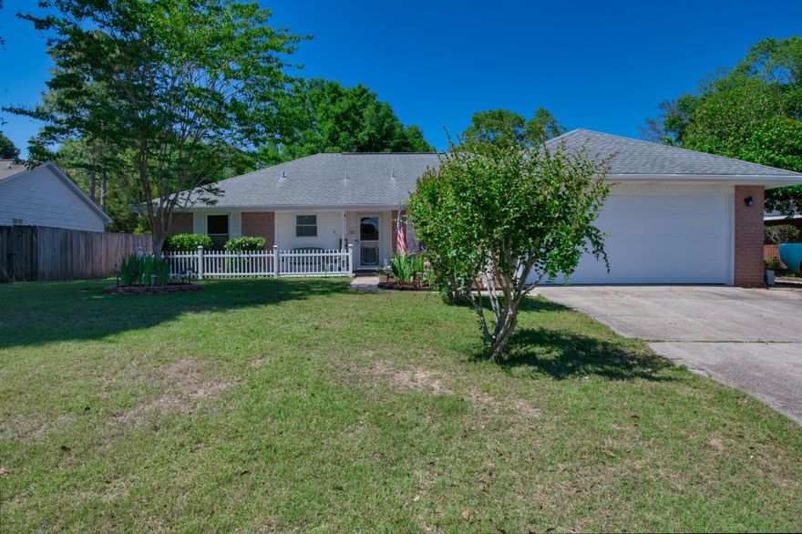 3/2 located in Crestview, featuring new flooring through main areas, sprinkler system, gutters, newer windows, split floor plan,  well sized fenced back yard, spacious kitchen, and more! Schedule an appointment to view today!