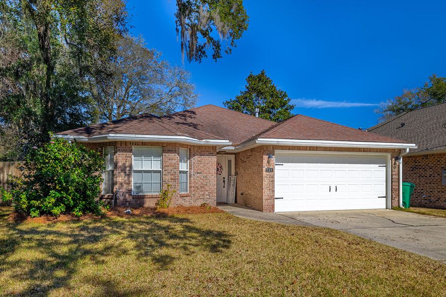 You will fall in love this this updated home in the heart of Niceville! A 3 bedroom with 2 full bathrooms, both with new custom vanities, tile flooring, new toilet, faucets, lighting, and cabinetry! The front 2 bedrooms are good-sized with new Smart Strand carpet and large closet space. The front bedroom even has a bay window! The master bedroom is at the back of the home and is large enough to accommodate oversized furniture. The kitchen has been updated with granite counter, new cabinet pulls, all new appliances to include a 2-month-old fridge, newer gas stove, new sink, and faucet. A favorite feature is the bay window with additional storage in the dining area. The home has vinyl flooring in the main living areas, crown molding, neutral paint colors and ample natural lighting.