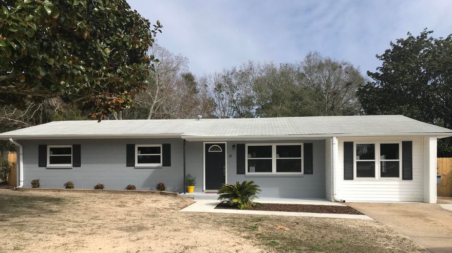 Beautifully renovated 3 BR, 2 BA home located on a quiet street in the heart of FWB. Easy access to schools, shopping, beaches, and military bases. If you are looking for an open concept, then this is the home for you! Multiple upgrades have been completed including large kitchen with 36'' Shaker-style cabinets, center island, granite countertops, mosaic glass backsplash, & new stainless steel appliances; brand new bathrooms featuring porcelain tile and vinyl plank flooring; interior and exterior paint, textured walls/ceilings, wall-to-wall carpet, wood laminate, and all new lighting and door hardware, just to name a few! The sliding glass door and all windows have been replaced to code. Huge fenced backyard features a metal building shed & new wood deck. You don't want to miss this home!!