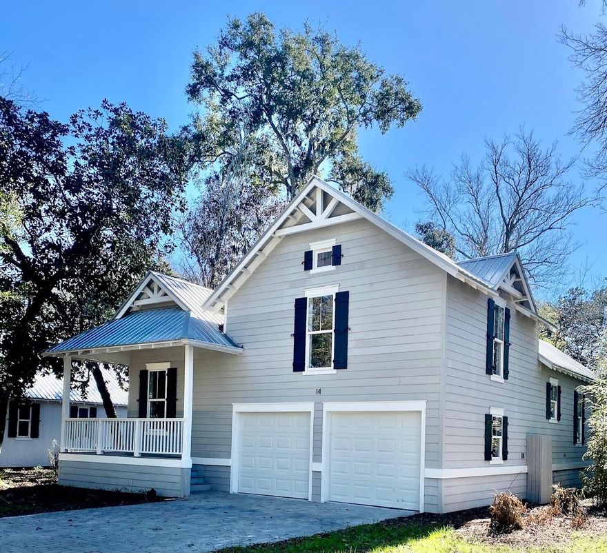RECENTLY REMODELED! NOW 4 BR, 4 BA! Master Bedroom (with 2 full bathrooms and closets) and Guest bedroom/bathroom on main level, Two bedrooms with closets and a bathroom on 2nd level above garage (one bedroom has two closets)! Great primary, 2nd home or AIRBNB (No HOA!). Woodburning fireplace and built-in shelving in living area, stainless steel appliances, open floor plan with 10' ceilings. Just a short ride to Grand Blvd. shopping and dining, minutes to Sacred Heart hospital and 30A beaches. Patio on back in a beautiful, wooded setting! Buffer of trees/green space to rear of property to remain undeveloped for additional privacy! Oversized two car garage with spacious driveway parking as well. Built on pilings, Flood Zone X, no flood insurance required! County has plans to pave road!