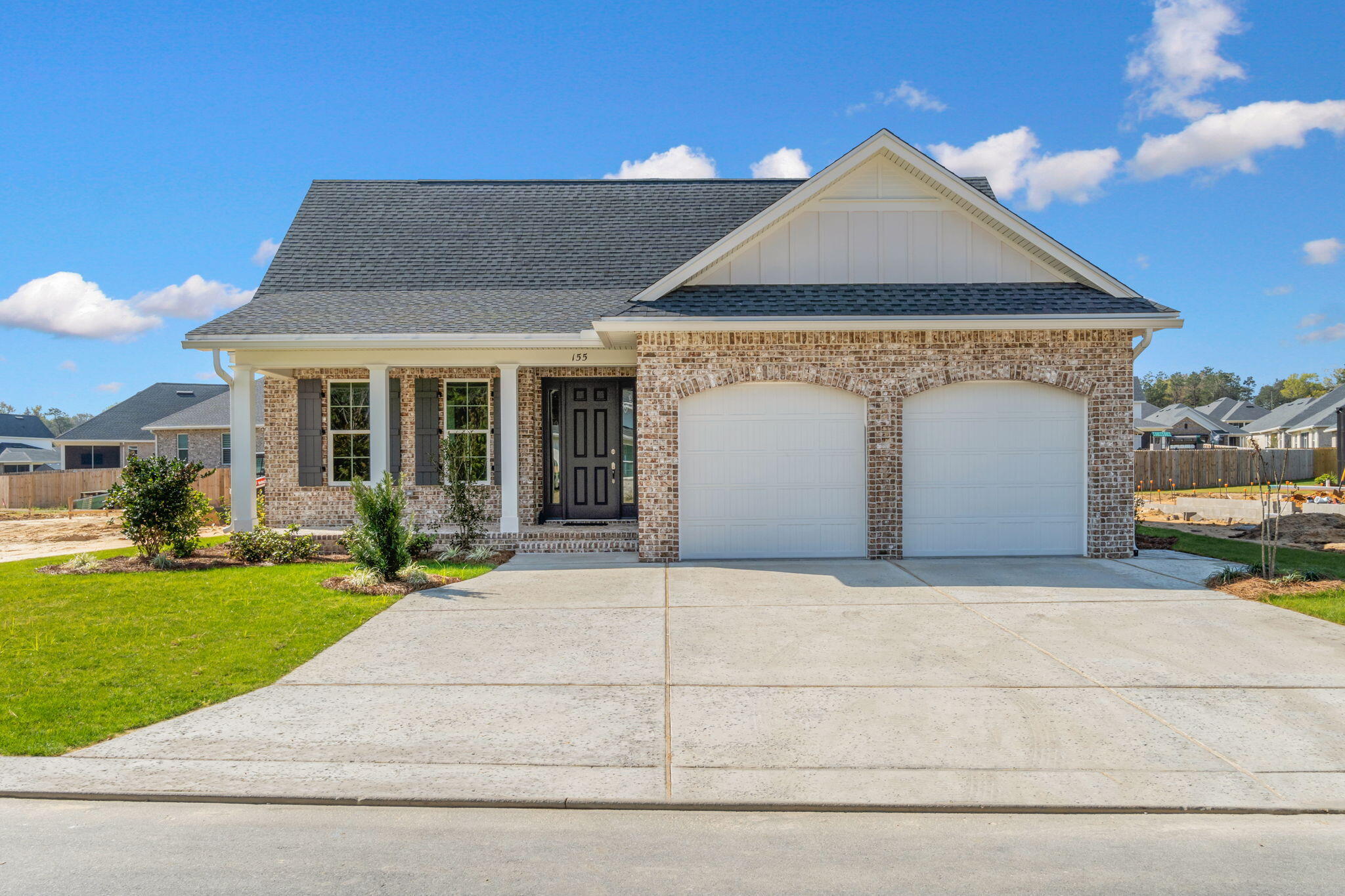 EAGLES LANDING FINISHED NEW HOME! Come visit the model to learn more about Eagles Landing. This homes features 4 bedrooms, plus office, open concept living/dining & Kitchen, no carpet, shiplap, bricked front porch, gorgeous interiors to include: 8' doors, LVP and tile flooring, quartz counter tops, soft close cabinetry & drawers, Bosch stainless steel appliances (frig, microwave, dual fuel convection range & dishwasher), tankless gas hot water heater, tiled showers, impact windows & doors, smart panel for your technology, finished garage, screened porch, patio & much more! Full landscaping & irrigation included. Stop by the model for more information! Buyer to verify all deemed important information. Pictures are of the same floor plan.