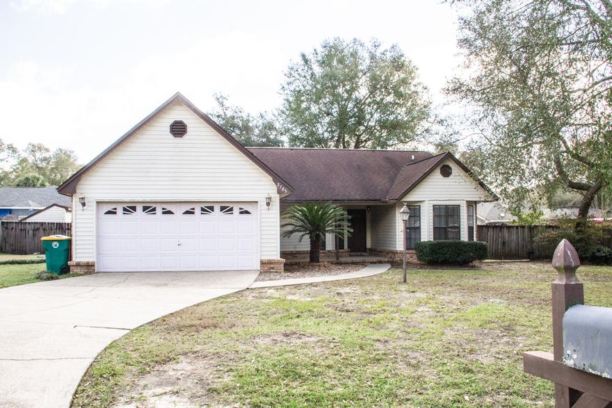 Available 11/1/2021...South Crestview home on large lot with mature Oaks and additional parking is a must see. This home is 12 minutes to 7SFG(A), 20 minutes to Eglin AFB, 30 minutes to beaches and outlet shopping. 3/2 with formal dining room, wood burning fireplace, large kitchen, inside laundry, ceramic tile, laminate flooring, spacious living area and large bedrooms. Screened back porch, open deck area, privacy fenced back yard and yard building. This home is in an established neighbor sitting in a cul de sac. Great curb appeal. No inside smoking or vaping. Pets will be allowed with owner approval and a $400 non-refundable pet fee. Includes lawn care in rental rate.