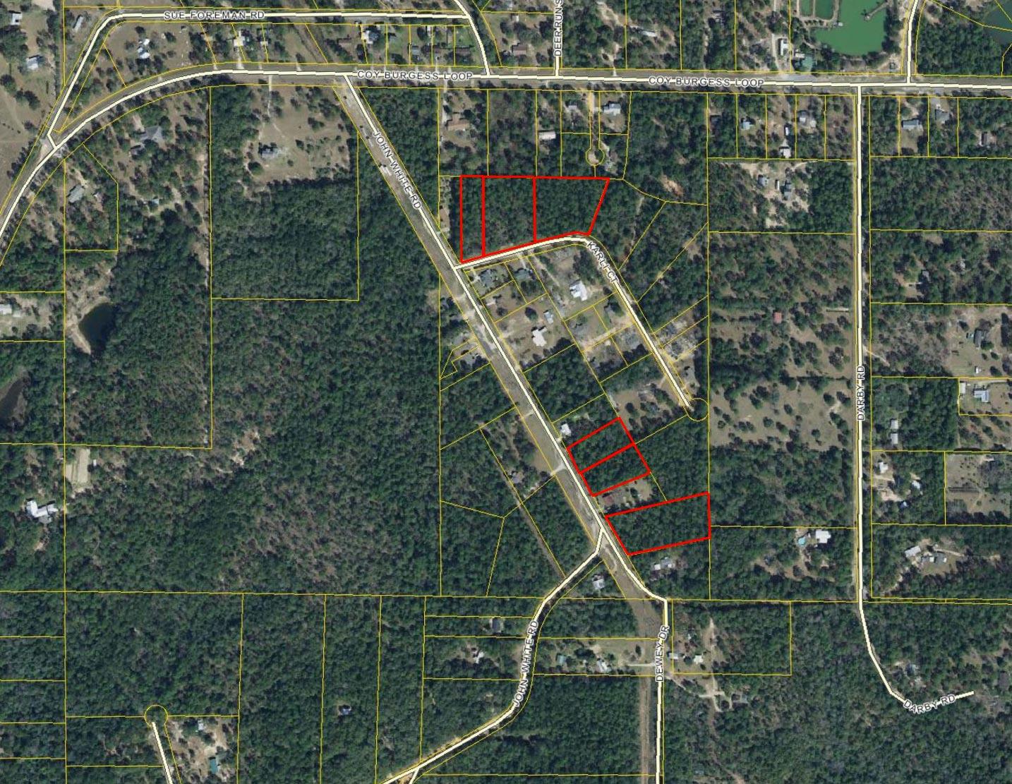 8.81 +/- acres of separate wooded lot ideal home sites. Located just over a mile from US Highway 331 and less than 3 miles to Interstate 10. Motivated seller. Parcel ID includes six separate lots that can be purchased together or individually. Closing agent will change the lots to individual Parcel ID #'s. All information is deemed accurate but should be verified by the buyer. Listing agent is related to the seller.