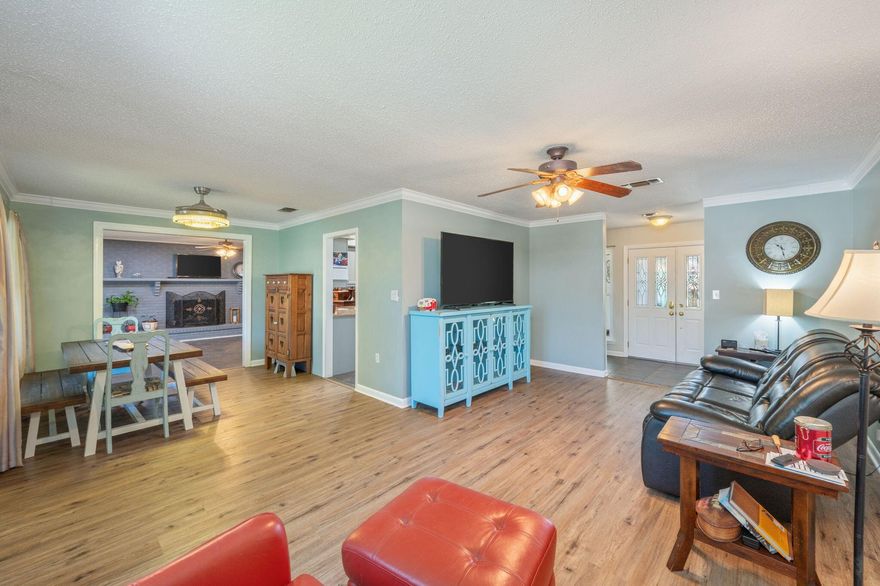 $5,000 Buyers anyway money  -- Seller Says Let's Close Before the Ball Drops! Timing is everything--and if you've been waiting for the one, this is it. The seller is ready to turn the page, and this Lake Lorraine gem is now priced to move before the end of the year.This isn't just a price drop--it's your golden ticket to tropical backyard vibes and room for all your toys, tools, and dreams. The clock is ticking, but the opportunity.... is wide open! The natural light, the easy flow of the split floor plan, the cozy gas fireplace--everything here feels calm, warm, and thoughtfully cared for. The kitchen has that 'everyone gathers here' energy, with granite counters and room to linger over morning coffee or late-night snacks. But the real magic happens when you walk into the primary suite. It's tucked away for privacy and has French doors that open straight to the pool... and honestly, it feels a little like waking up at a resort. The renovated bath is a retreat all its own, and stepping outside to the sparkling water makes it impossible not to relax.
And that backyard? It's a whole mood. Lush palms, a brand-new pool liner and pump (2024), and a screened patio that practically begs for slow mornings and long evenings. Whether you're grilling, floating, entertaining, or just breathing in that salty Gulf airthis space is all about enjoying life.
Have a boat, RV, or extra toys/cars? You've got room for it all with a 40-ft concrete pad and 30-amp hookup. Need a creative spot for projects or a side hustle? The powered, air-conditioned 20' x 11' workshop is ready for whatever you dream up.

Even better? A VA assumable mortgage at 3.75% for qualified buyers.
Practical perks you'll love: " HVAC 2019 " Gas water heater 2019 "  Roof 2011 "  No HOA " Pool Pump 2024  " Privacy-fenced
This isn't just a house. It's a lifestyle. A feeling. A fresh start.