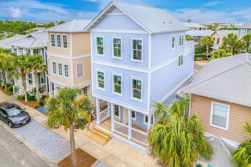 The Best priced new construction available in the neighborhood of Seacrest Beach, this home will satisfy your investor checklist with strong rental projections between $115k - $149k annually.  Construction is scheduled to be completed in September 2022 for this well thought out floor plan. When you enter the home, you are greeted with the open concept great room featuring shiplap walls, ceiling beams, spacious kitchen and powder bath. The second floor showcases two private bedrooms each with an ensuite bath. As you wind your way to the third floor, step out onto the grand open deck to an impressive panoramic view. This floor hosts a bunk room and the second guest suite. Seacrest Beach offers quintessential Florida style architecture, dining options, and boutique shops.