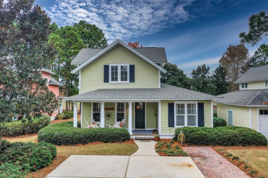 Your slice of paradise awaits...large, 3BR home on the 3rd hole of Sandestin's Raven, offering soothing fairway and lake views.  Two Bedrooms downstairs and a large 3rd upstairs. 1365 Raven's Run boasts beautiful oak floors on the ground floor, living and kitchen area, granite countertops in the kitchen and baths, cultured marble bathtub, double vanities in the master bath, GE stainless appliance package and very large closets throughout.  Offered furnished with a few exceptions. An abundance of windows lets the sunlight in - giving this home a great ''light and bright'' feel.  Two large covered porches with the back one screened in PLUS extra parking added for golf carts! Close to the fabulous Laurel Grove community pool.  4 & 6 seater carts are available for separate purchase