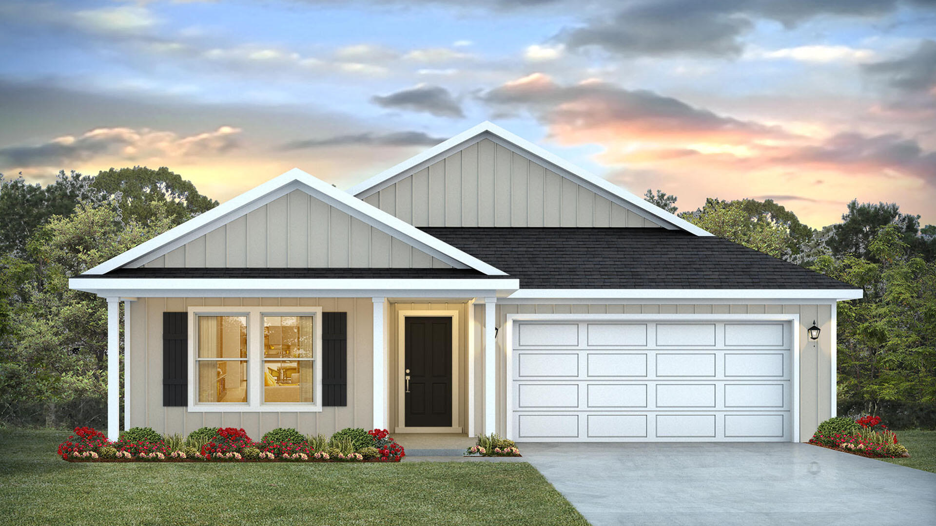 Welcome to 225 Gray Owl Drive, a new home at Owl's Head in Freeport, Florida. This home is under construction and features the Lakeside floor plan. The entry hall and foyer seamlessly transition into a spacious living area filled with natural light. The heart of the home features a kitchen with granite countertops, a large island with space for seating, and stainless-steel appliances. White shaker style cabinets add to the light and airy feeling of the home. A dedicated water filtration faucet at the kitchen sink is an added feature to this thoughtfully designed home. The dining area, positioned conveniently near the kitchen, offers a cozy space for meals. This home has a seamless transition with EVP flooring throughout the main areas of the home. The primary bedroom impresses with its generous size and a private ensuite bathroom features a double vanity, walk-in shower, and a spacious walk-in closet and linen closet. Two sets of two bedrooms are strategically placed for privacy, each with ample closet space and easy access to shared full bathrooms for a total of five bedrooms and three full bathrooms. All bedrooms feature upgraded carpet. The laundry room is located off bedrooms two and three has space for a full size washer and dryer
Completing the design is a two-car garage, and energy-efficient features throughout. All DR Horton homes come complete with smart home technology. These features include five DEAKO?? Smart Switches, Kwikset keyless entry and other smart features. For more information on this home, call us today!