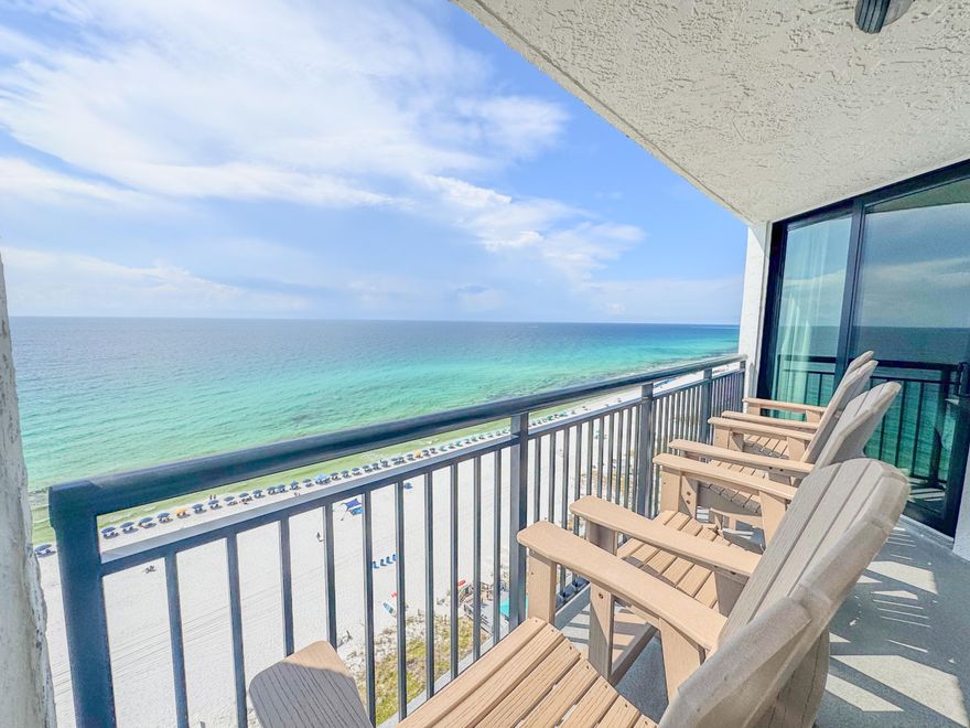 Experience breathtaking, panoramic Gulf views from this beautifully situated 2 bedroom, 2 bath corner unit at the highly sought-after Sundestin Beach Resort. Located directly on the sugar-white sands of the Gulf of Mexico, this spacious condo offers the perfect blend of comfort and convenience for vacationers or investors alike.Enjoy resort-style living with unbeatable onsite amenities including a Gulf-front outdoor pool and hot tub, indoor pool, fitness center, onsite restaurant, gift shop, and 24-hour front desk service. Relax on your private balcony and take in the sound of the waves and mesmerizing water views.Centrally located in the heart of Destin, you're just minutes from top-rated restaurants, shopping, and entertainment. See more... Experience breathtaking, panoramic Gulf views from this beautifully situated 2 bedroom, 2 bath corner unit at the highly sought-after Sundestin Beach Resort. Located directly on the sugar-white sands of the Gulf of America, this spacious condo offers the perfect blend of comfort and convenience for vacationers or investors alike.
Enjoy resort-style living with unbeatable onsite amenities including a Gulf-front outdoor pool and hot tub, indoor pool, fitness center, onsite restaurant, gift shop, and 24-hour front desk service. Relax on your private balcony and take in the sound of the waves and mesmerizing water views.
Centrally located in the heart of Destin, you're just minutes from top-rated restaurants, shopping, and entertainment. Whether you're looking for a second home, a vacation getaway, or an income-producing rental, this turnkey unit is a rare opportunity to own directly on the beach in one of Destin's most popular resorts.