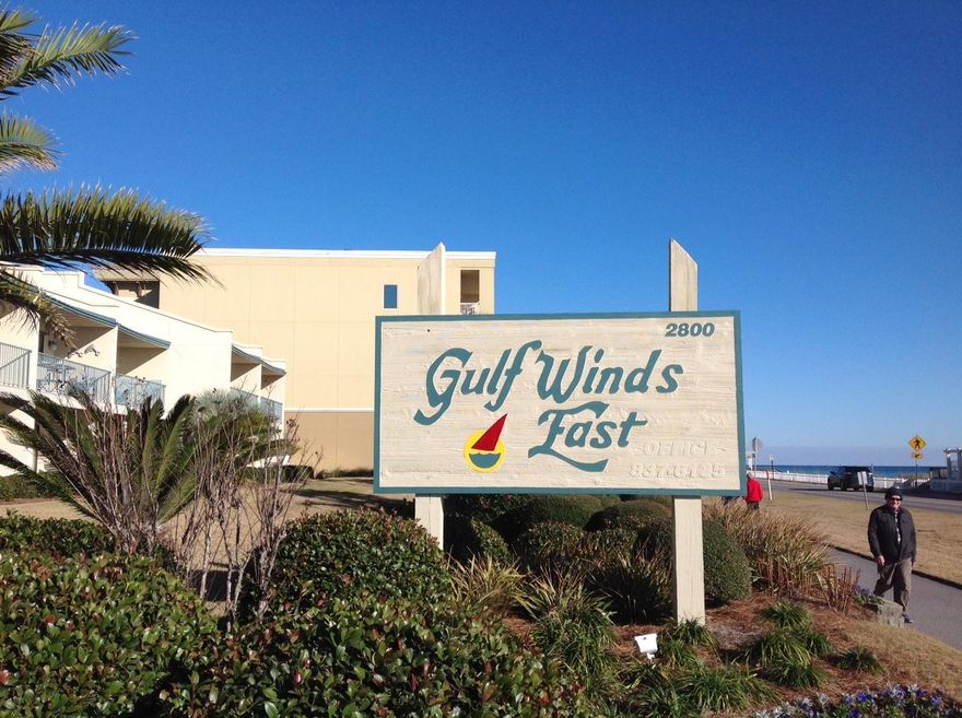 A Gorgeous(Pride of Ownership) Fully Furnished(Decorated) and Fully stocked Townhome in Gulf Winds East. All you will need is a toothbrush. So Tastefully decorated and Top of the line furnishings, kitchen ware, stackable Washer and Dryer. Everything Conveys!Gorgeous Kitchen including Custom Cabinets, Tasteful Granite with Emerald and white colors, pull out drawers in cabinets with everything you would need or want at your disposal. Glass top stove, double refrigerator with Water and Icemaker. Kitchen has Inlet lighting. THIS UNIT HAS 3 FULL BATHROOMS. Outside shower and Outside Refrigerator in storage closet convey.2 Balconies one off Master Bedroom and off Additional bedroom. Front and Rear covered Patios. A/C just one year old inside and out. Bunk beds in additional bedroom.