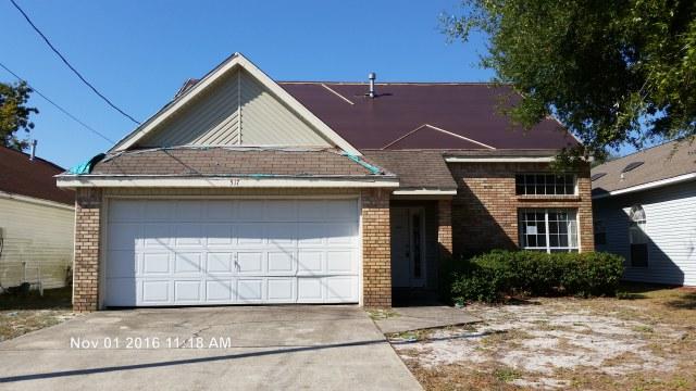 REO What an incredible floorplan! Need that extra room and still be affordable? This 4 bdrm home features 2 Master bedrooms and 3 full baths! One Master bedroom downstairs and the second is the only room upstairs for total privacy! Gas fireplace graces the living room with palladium windows and a large eat in kitchen with large built-in microwave area, lots of cabinets, pantry, refrigerator with a view to the back yard through sliding glass doors. This one is a must see if you are looking space and convenience. Location? Only 1 mile from Hurlburt; 20 minutes to Eglin AFB. Close to schools and shopping. Beautiful neighborhood and great neighbors are always a plus when searching for that new home.