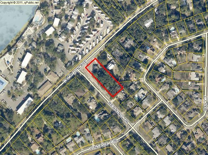 Price Reduced! This 100x300 parcel is zoned low density residential village, potential to sub-divide with approval from the City of Destin Community Development..This ideal location is only .4 miles to Joe's Bayou Boat Landing. The property is across the street from the beautiful Choctawhatchee Bay and the Army Recreation Facility.There is currently a small 644SqFt home on the land that is leased month to month for $895.00. No value has been given to the home in the pricing.