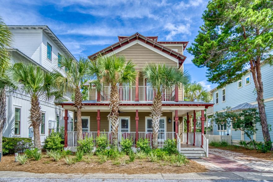 Pick your paint color, the seller is offering $50K credit upon closing for mortgage buy down & updates  This is a fully furnished beach home on a large lot, (plenty of room to add a Pool), and one of the lowest priced per square foot homes in Seacrest Beach.  This spacious home boasts a 1st level fire place, a large kitchen and lots of storage.  You will find granite counter tops, and Whirlpool stainless steel appliances, also a new washer and dryer in the laundry room. This home has 3 large bedrooms with ensuite baths plus a bonus bunk room.On the 2nd floor the main bedroom has a balcony as well as a large master bath with a garden tub.  A third bedroom on this level also includes a balcony and ensuite bath.  Find the bonus bunk room on the 3rd floor, a great space for kids of all age