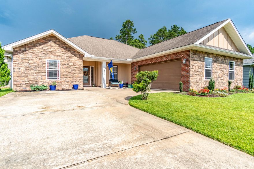 What a beautiful home and a perfect location. Nestled in the sought after neighborhood of Duggan Pond Estates in south Crestview is this picturesque ranch style 4 bed 2 bath house boasting over 2000 square feet. Every inch of this property has been meticulously kept up and cared for. The house features a semi open floorplan, beautiful hard wood flooring, tall ceilings, partially custom kitchen cabinets complimented with stainless steel appliances and granite counter tops, large bedrooms and painted perfectly. Consider this house as your next home.