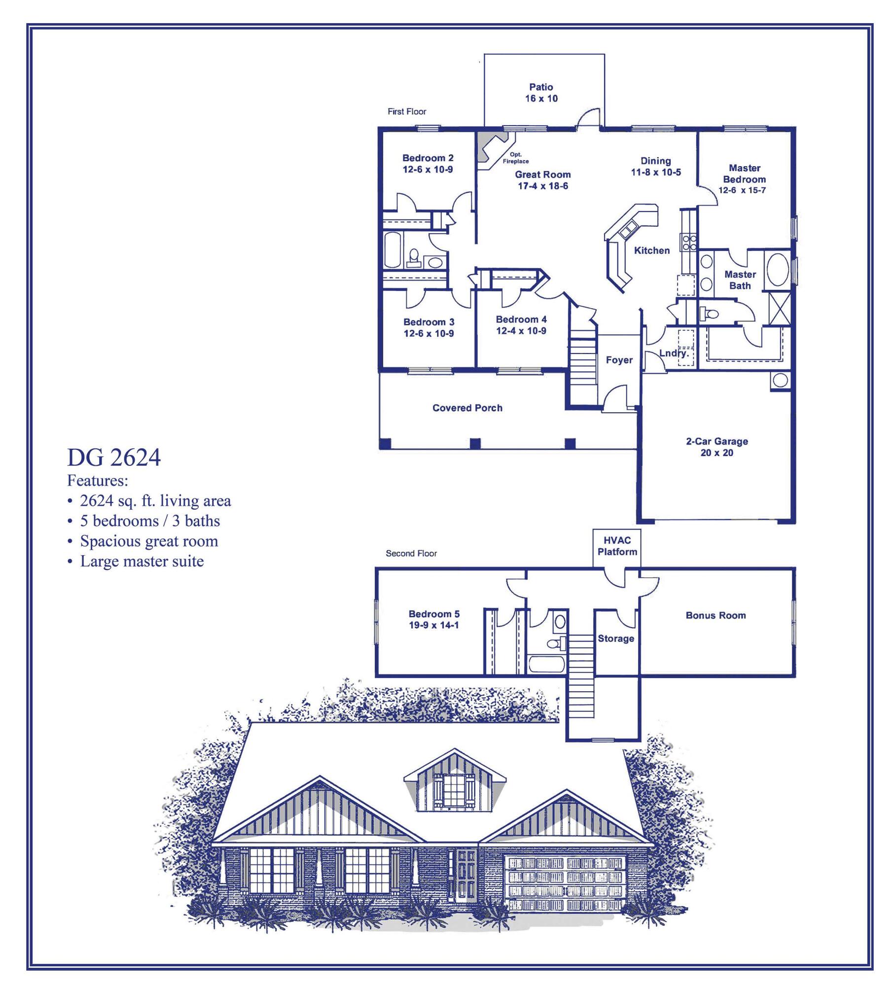 Welcome to HIDDEN PINES by Adams Homes. Located just 30 minutes to Navarre Beach, with close proximity to schools, shopping and much more. This home is 3-sided brick with Hardi design front, 2 car automatic garage, sprinklers with timer, and a sodded yard with a landscaping package. Some upgrades that are being added to this home include granite/quartz countertops in kitchen and bathrooms, Puretec LVP flooring everywhere with carpet only in bedrooms, craftsman style elevation, and garden tub in the first floor master ensuite. Upstairs are bedroom 5, 3rd bathroom, storage, and a bonus room.