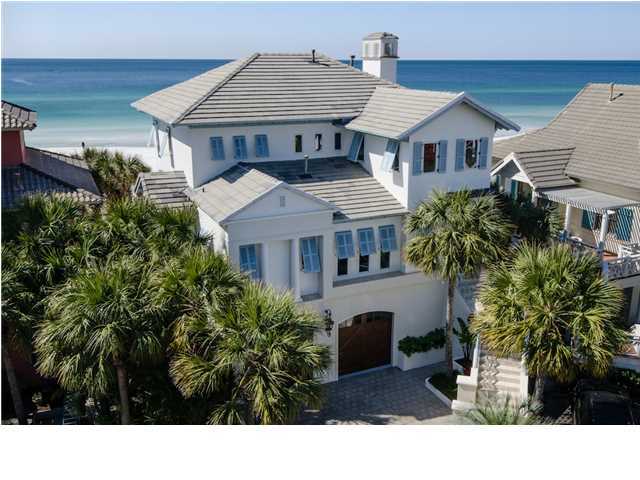 Classic Coastal Architectural Masterpiece on the Gulf in Prestigious Caribe. Originally designed in 1994 by the legendary former Seaside Town Architect Tom Christ, this Gulf-front legacy home again benefited by Christ's talents when it was recently redesigned. Rarely does the original architect get the opportunity to modernize a home almost 20 years later. Inspired by the French Islands, the Caribbean, and the Gulf, 376 Rue Caribe is a new vision of Florida architecture. The recent total renovation preserved some of this plantation manor's traditional elements, along with a few hallmarks of a French Island getaway. This elegant but comfortable showpiece embraces modern coastal living. This home rests on a quiet beachfront cul-de-sac at the end of Caribe's winding paver streets which