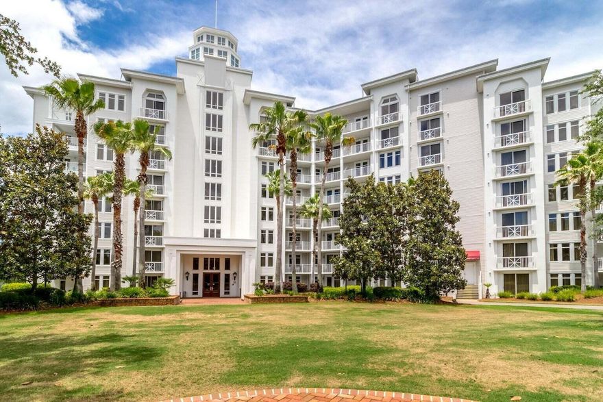 Compelling price from a motivated seller! Updates include: New tile plank flooring throughout, new furniture in living rm and kitchen bar area, new lighting & paint. Take in the lovely view of the Grand Garden from the private balcony & enjoy the convenience of being within yards to restaurants, shopping, & entertainment in the Village of Baytowne Wharf. With a strong rental history, this condo is not only perfectly priced, but also makes for an excellent investment opportunity. Interior features include wood-like tile flooring throughout the open living/kitchen/dining space, double vanities in the master bathroom, granite countertops, & a washer/dryer.  Elation owners enjoy exclusive access to the Solstice Club that features an indoor lounge with a kitchenette,  bar top, and flat screen TV, a screened in porch with a gas fireplace, and a deck space with grills and tables overlooking the bay.
Sandestin Golf and Beach Resort features miles of beaches and pristine bay front, four championship golf courses, 15 world-class tennis courts, a 226-slip marina, a fitness center, spa and celebrity chef dining. Shop, dine and play at the charming pedestrian village, The Village of Baytowne Wharf and more. Inside the gates of the resort, residents enjoy a balanced lifestyle of high-class living, spanning the 2,400 acres from the beach to the bay. Everything within the gates of the resort is accessible by golf cart or bicycle. The entire resort is interconnected by miles of pedestrian, bike and golf cart paths that weave through groves of live oaks, meandering past natural lagoons, fountains, man-made lakes, and meticulously landscaped fairways.