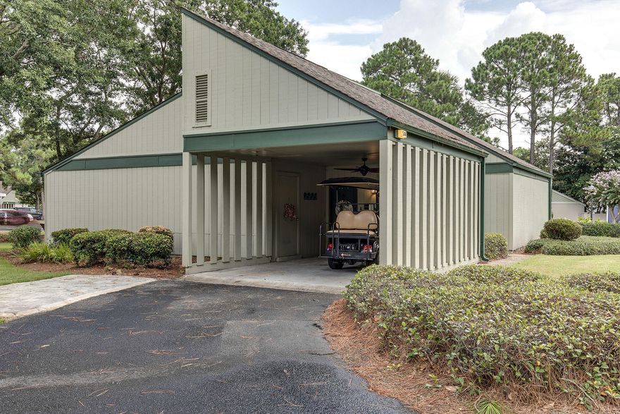 Augusta condo/detached single family home updated in 2018 with paint, new furnishings, new appliances, new sliding doors, 2 sets of custom built queen bunk beds in one of the bedrooms. Bead board and ship lap added in living areas. New ceiling fans and lighting fixtures. This is really a must see property. New $12K 6 seat golf cart to convey with property and sold completely furnished with a few exclusions. Wooded corner lot, brickpavers added for golf cart.