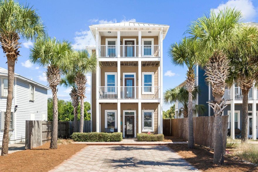 This beautiful three-story private home offers the perfect combination of comfort, style, and convenience just off Thomas Drive--less than a mile from beach access and only moments from a public boat ramp. Whether you're looking for a serene primary residence, a second home by the beach, or a vacation rental, this property delivers.The first floor features a spacious open living area and a beautifully designed kitchen with granite countertops, stainless-steel appliances, and ample space for entertaining. A private bedroom with an en-suite bath is also located on the main level, offering comfort and flexibility for guests or multigenerational living. Upstairs, two additional bedrooms each include their own en-suite bathrooms, while the third floor serves as a loft style bedroom with lounge space and a private balcony showcasing views of the emerald waters of the Gulf of Mexico. Covered porches and balconies on all three levels make it easy to embrace the coastal lifestyle and enjoy morning breezes or evening sunsets.
Designed with both relaxation and entertainment in mind, this property offers 4 designated bedrooms, 3 with en-suite bathrooms, and 1 ensuite half bath and an additional 1st floor
 half bath. With accommodations for up to 16 guests, everyone will have their own comfortable space to unwind. The home is being sold fully furnished, making it turnkey for vacation rental use or immediate move-in.
Step outside to discover a private backyard, enclosed by a privacy fence and featuring an "Endless Pools" swimming pool. This is the perfect spot for gatherings, chilling after a day on the water, or stargazing in peace. With ample parking, luxury finishes, Gulf views, and a location that puts both boating and the beach close to your doorstep, this property checks every box.
Don't miss this opportunity to own a luxury coastal home that blends convenience, income potential, and the best of Florida beach living.
