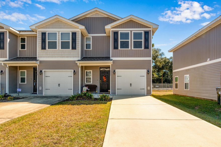Check out this awesome town home conveniently located 9 miles from Pensacola NAS. This 3/2 immaculate turn-key home was built in 2019. The first floor features a large living area, an open kitchen with stainless appliances and a half bath. The second floor features the master bedroom and two additional bedrooms. There is a full bathroom with a shower and tub on the second floor and a large bathroom with a walk in shower attached to the master bedroom. The backyard features a privacy fence allowing owners to freely let their pets and or children outside to play without having to worry about them wondering off. Check out the 3D tour!Schedule your showing today.