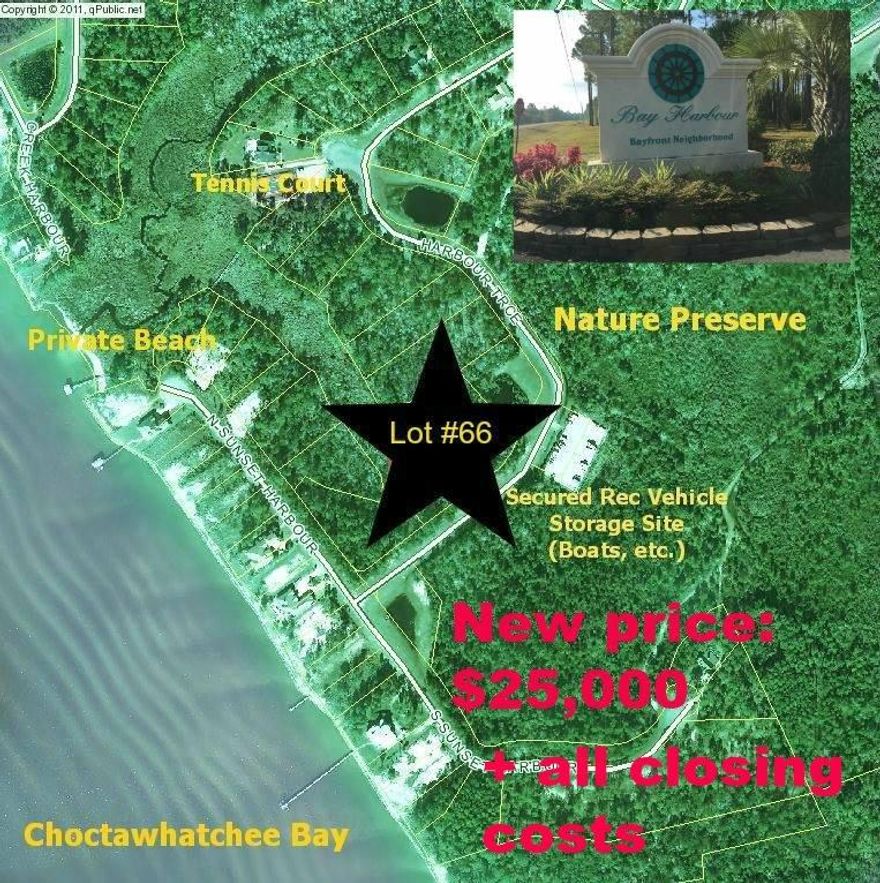 Seller will pay closing costs up to $2000. Here is a wonderful lot to build your dream home on at a great price!. One of the largest lots in all of Bay Harbour. Bay Harbour features gorgeous nature areas with lakes, nature trails, boardwalk across the marsh to the Bay, tennis court, basketball court and more. Street lights, underground utilities, public water and sewer. Architectural Review Committee must approve home plans prior to construction. Enjoy magnificent sunsets in this peaceful, established neighborhood. Bay Harbour is a community of 116 homesites encompassing 250 acres with 175 acres established as a nature preserve. Street lights, paved streets, nature trails and storage for RV/boats and an amenity center with tennis court.