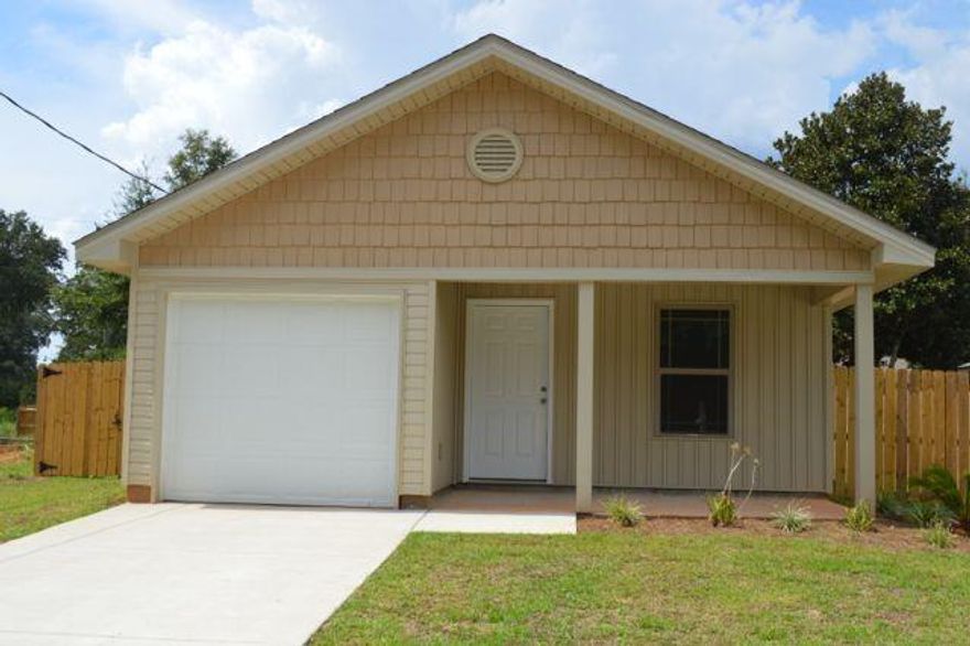 SELLER TO CONTRIBUTE UP TO $2500 TOWARDS BUYER CLOSING COSTS! READY NOW! New construction in Pace!! Perfect for a first time home buyer or someone looking for a home with little maintenance! Adorable 3 bedroom/2 bath with single car garage. Everything in this home is BRAND NEW! Carpet in bedrooms & living room and TILE everywhere else! PLUS, this home has a gorgeous TILE backsplash in the kitchen. AND, the builder will give you a 1 year warranty on the home. Within walking distance of Floridatown County Park where you'll find a playground, picnic tables, fishing and a boat launch directly into Escambia Bay! Home is NOT located in a flood zone and flood insurance is NOT required. Call today for your personal tour!