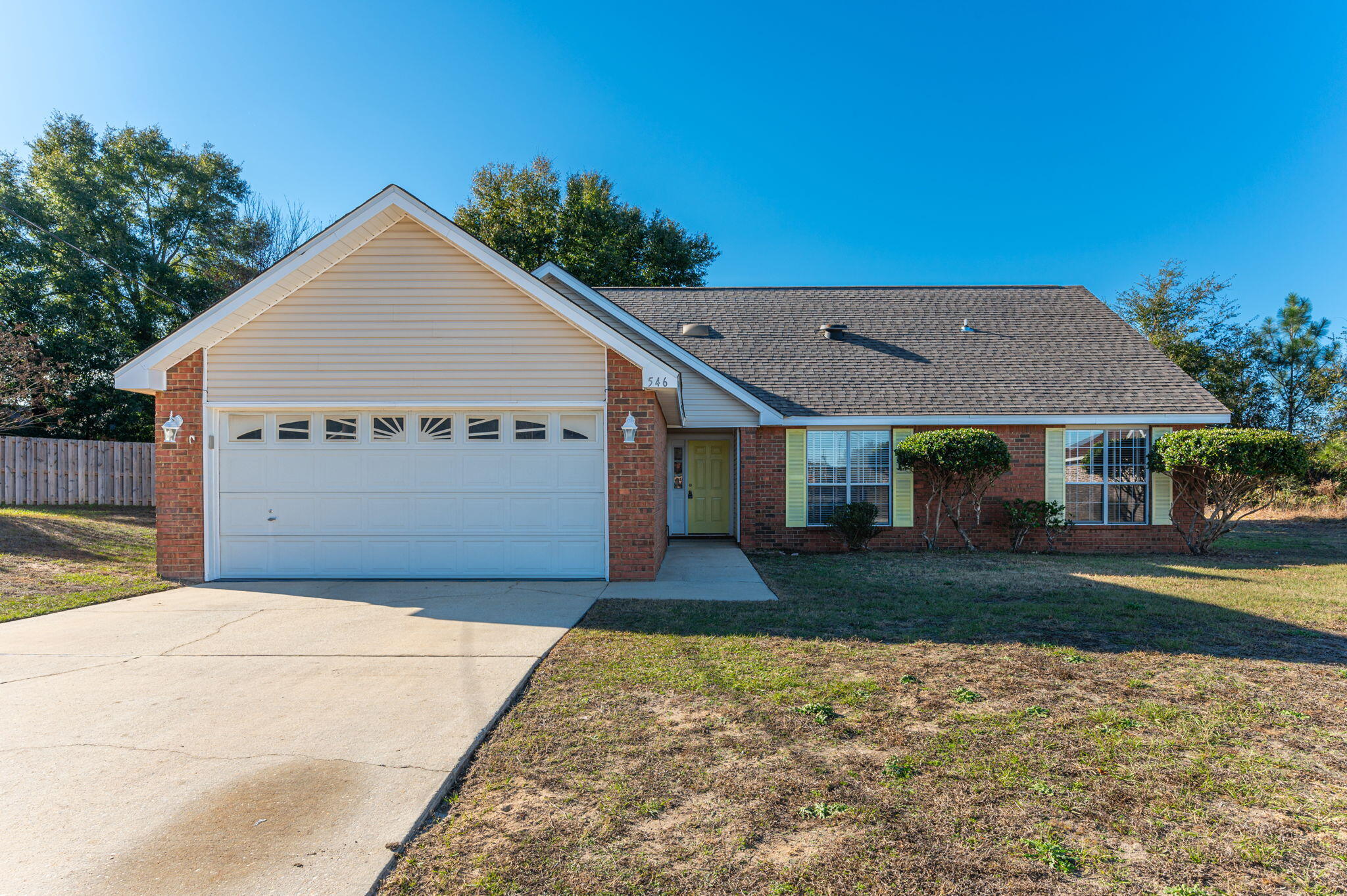 Welcome home at the end of the road! This two-story home sits on a .35 +/- acre lot and has four bedrooms, three bathrooms, and a two-car garage! This beautiful all-brick home offers a first-floor master suit, and a huge living room all freshly painted with some new flooring! New Roof April 2024! Located south of town for easy access to beaches, bases shopping, and schools! It is at the end of a cul-de-sac, and this home offers privacy and a fenced backyard. 11-minute drive to Walmart via P J Adams Pkwy and FL-85 N/S Ferdon Blvd. 16 minutes to The Marquis Cinema 10 in Crestview to check out the newest showing.