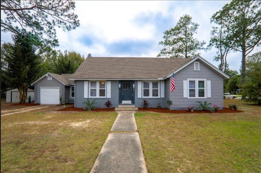 **Newly Renovated Home. New Paint inside & Out. Updated Lg Kitchen with Granite counters & New Stainless Steel Appliances, painted cabinets. Existing hardwood flooring throughout home and bedrooms. Extra Sun room with New Carpet. Updated Fans & lights throughout. Large Corner Lot and fenced backyard.
