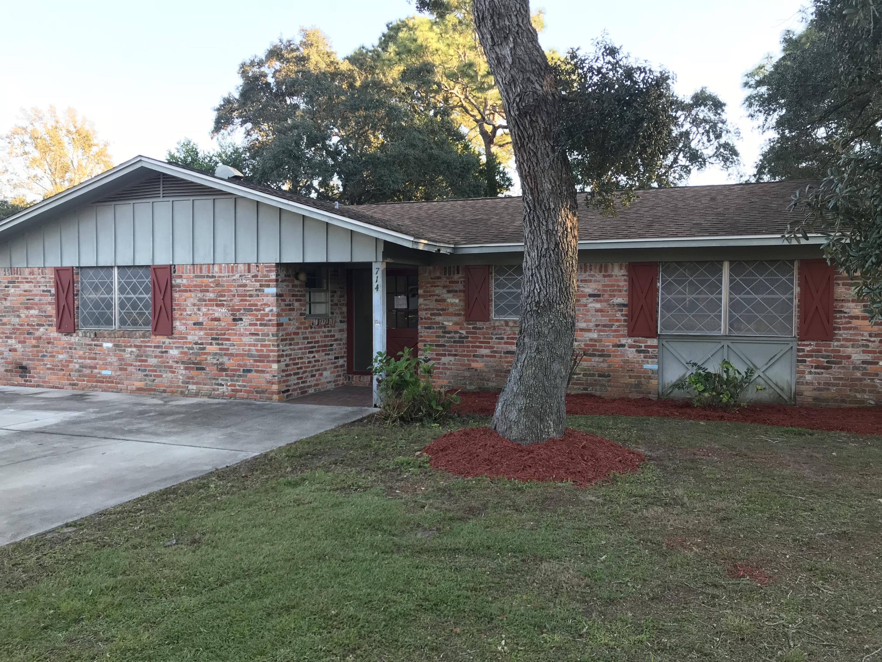 REO. Centrally Located! Close to Shoppings, Schools and Eglin AFB and Hurlburt Field!! Brick 3 bedroom/3 full bath home in established Colony Estates. Privacy fenced back yard. Big family room with stone fireplace and two sliding doors to the backyard. Large room can be formal dining room or media room, Huge kitchen has lots of counter space, two pantries, and can accommodate a dining table. One car garage has been converted to a bonus room between the kitchen and large laundry room. Bedrooms have parquet wood floors. Call for more information!