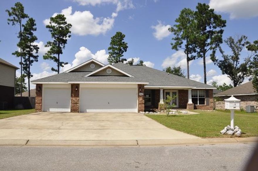 REO. Beautiful craftsman style home within the desirable Brooke Estates subdivision! Featuring classic all brick siding and 3 car garage. This home will appeal to you the moment you drive up to it. From the raised ceilings to the 2,670 square feet of living space, this home feels even bigger on the inside. Dislike carpeting? No problem! There is only tile and laminate wood flooring throughout. You have many rooms inside the home, which can serve various purposes. There is a formal dining room and another bonus room that could be used as either an office, study, hobby room, or whatever else you may need it for. Because of the awesome split bedroom floorplan, you will have privacy in the master bedroom suite. The backyard features a large covered patio and is privately fenced.