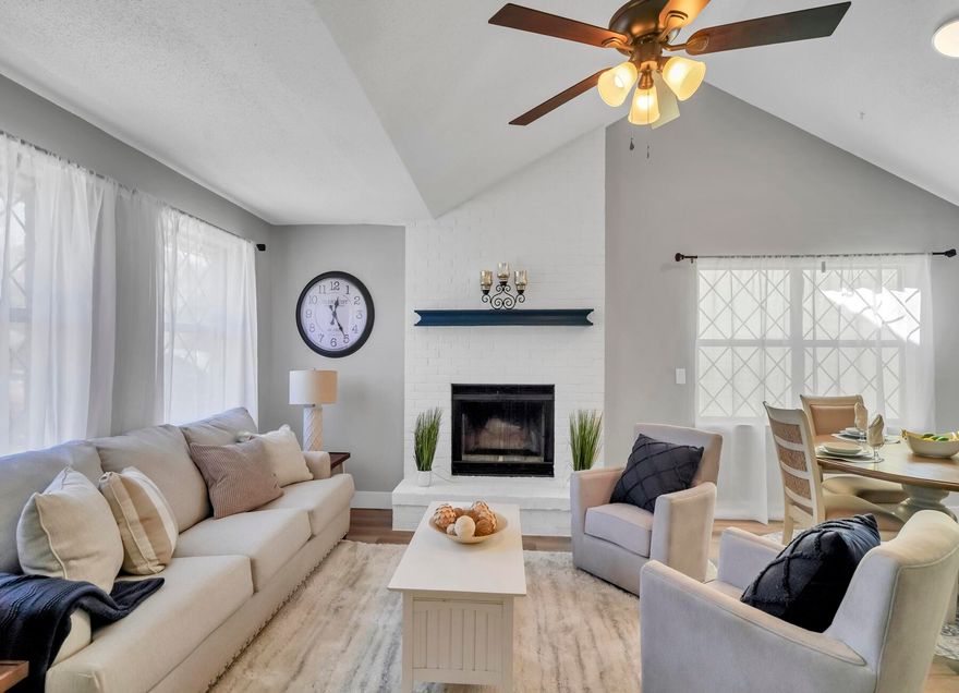 Newly Renovated with a 2 year old roof, new water heater and Staged! Nestled in the heart of a highly sought-after neighborhood, this remarkable 3 bed 2 bath home with large bedrooms is the embodiment of affordable living. With the vaulted ceilings, the home offers an open and spacious floor plan maximizing the home's living space. The kitchen offers excessive cabinetry space, beautiful countertops and stainless steel appliances. Exterior offers extra parking and a 1 car garage for parking or storage. The home's offers larger bedrooms and dual vanities for extra space in the bathrooms. Each room has enough space to be converted into a home office.