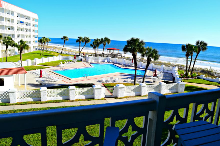 Great unit updated with a coastal flair and offers some Sound view from the balcony.  All new interior paint, flooring, vanities and resurfaced tub/showers.  HVAC was replaced in 2015 and hot water heater in 2016.  The balcony can be accessed from master bedroom and living room and has a storage closet. Hurricane windows and doors with shutters for peace of mind.  El Matador sits on 12 acres and is adjacent to 17 miles of uninhabited beach front.  Fantastic amenities include 2 pools (1 heated seasonally), whirlpool, sauna, picnic area with grills, tennis courts, fitness center, community room and gated with 24 hours security.  A super home or investment ready for quick occupancy. Don't miss out on the opportunity to own in a well-known vacation destination.