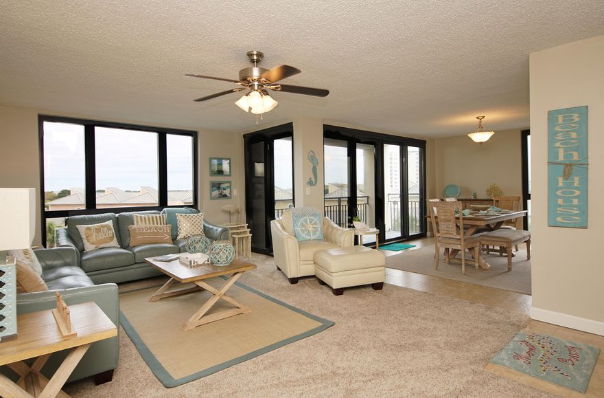 VA APPROVED RARE FIND! Completely Furnished! Enclave 3br/2ba Front Tower Unit. Beautifully updated, outside AND in. The Condo Association handled the following outside improvements recently: all windows replaced within the last five years, roof replaced in 2016 and exterior painted in 2012. The interior has had a major renovation with a new kitchen, bath, paint and carpets. Just marvel at the photos!There is room in the owner's closet for a washer/dryer and a conveniently located storage (8x5) just outside the front door. Covered parking for owners. DEEDED BEACH ACCESS is merely a few steps away without the taxes and insurance for GULF FRONT.Amenities include HUGE heated pool, sand volleyball, basketball, tennis courts (2) and a fitness room.