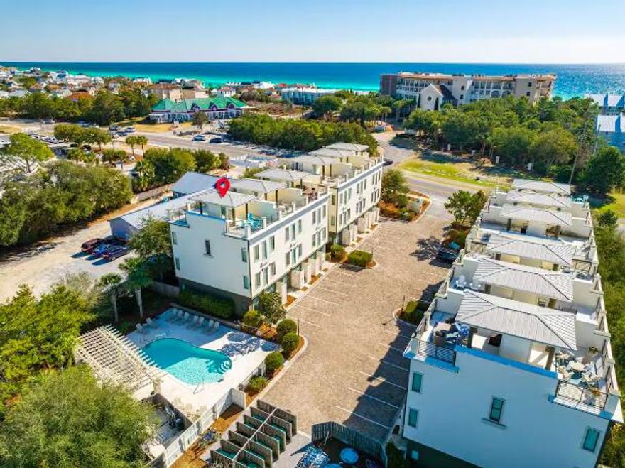 Stylish 4BR/4BA Townhome in Thirty Blu - Steps from 30A and the Gulf!Welcome to coastal living at its finest in the heart of Blue Mountain Beach! Located in the sought-after Thirty Blu community, this beautifully furnished 4-bedroom, 4-bathroom end-unit townhome offers the perfect blend of style, comfort, and convenience.Spread out across three spacious levels, this home features two separate living areas, a private rooftop deck with Gulf views, and a bunk room that's perfect for guests or family. The updated kitchen flows seamlessly into an open-concept living space that's ideal for entertaining. Just steps away from the community pool and within easy walking distance to gorgeous public beaches, local restaurants, and boutique shopping, this home offers the best of 30A living. Whether you're looking for a full-time residence, vacation getaway, or investment property, this townhome checks every box.

Additional highlights include:
Short-term rental Investment opportunity,
Sold fully furnished,
End unit for extra privacy,
Beautifully curated interior furnishings,

Don't miss your chance to own a turnkey property in one of 30A's most desirable locations. Schedule your showing today and start living the beach lifestyle you've always dreamed of!