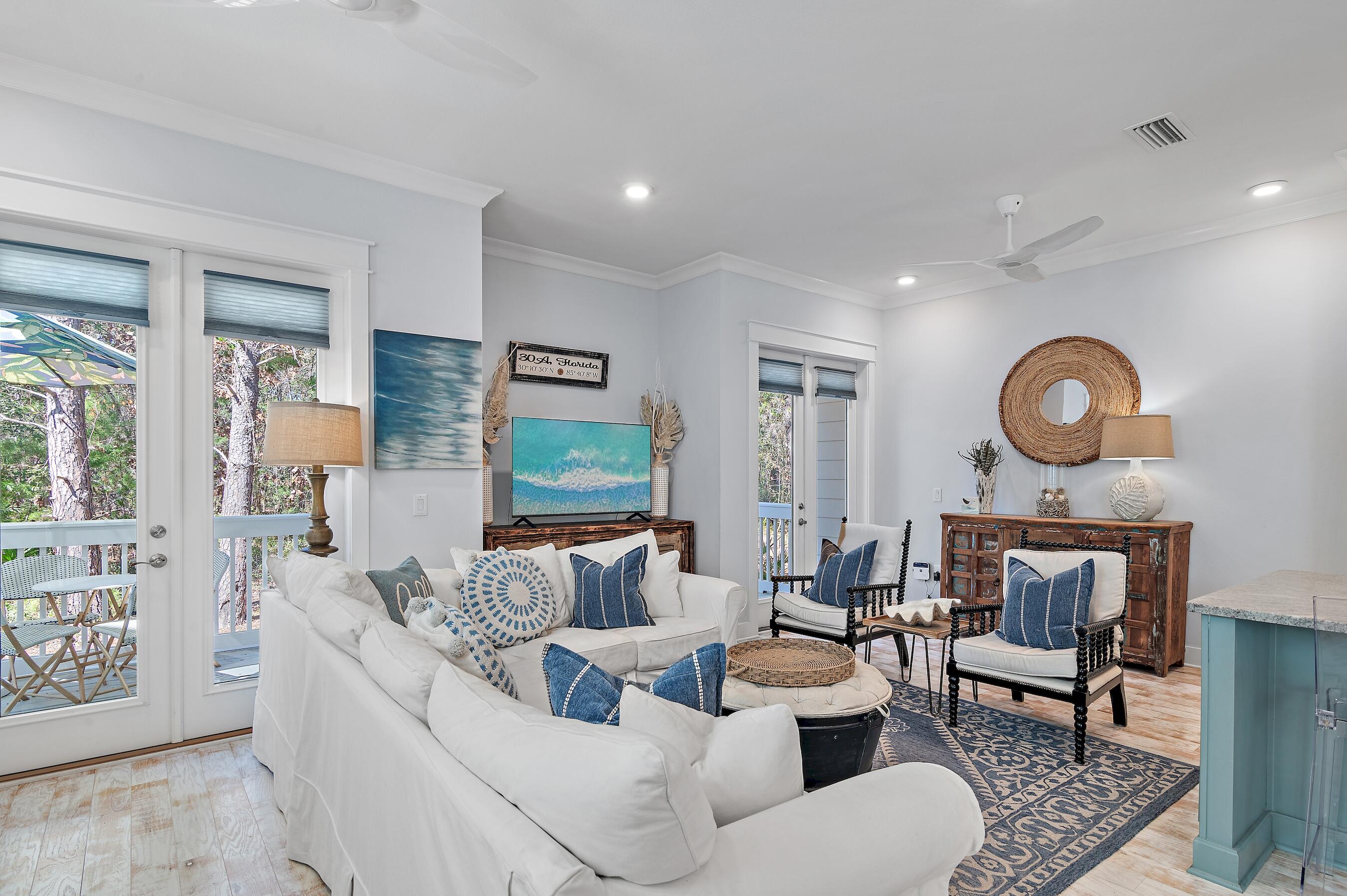 Discover luxury coastal living at it's finest in this stunning 3-bedroom, 2.5 bath townhome in the highly sought-after Prominence community along 30A. Ideally located adjacent to Deer Lake State Park, this home offers unparalleled access to nature, white sandy beaches, and the vibrant lifestyle of The Big Chill (formerly The Hub).The bright and airy open-concept living area features high ceilings, shiplap accents, and premium finishes throughout. The gourmet kitchen is a chef's dream, boasting stainless steel appliances, quartz countertops, and an oversized island, perfect for entertaining. Upstairs, the spacious primary suite includes a spa-like ensuite bath, while two additional bedrooms provide comfortable accommodations for family and guests. In addition, this unit boasts a lovely deck overlooking the state park as well as a two car garage. This home is the ultimate beach retreat.
Prominence is a retreat from the modern world and an essential community along scenic highway 30A. With a blend of coastal resort living, easy access to a vibrant town center 'The Big Chill', the beautiful beaches of the Emerald Coast, Deer Lake State park and trails - it's easy to see why this community shines on 30A. The Town of Prominence is located on HWY 30A between Seagrove Beach and Alys Beach, next to WaterSound Beach. Residents will enjoy low HOA fees, easy access to a beautiful Town Center (The Big Chill), Two resort style pools, easy access to state park trails and more.