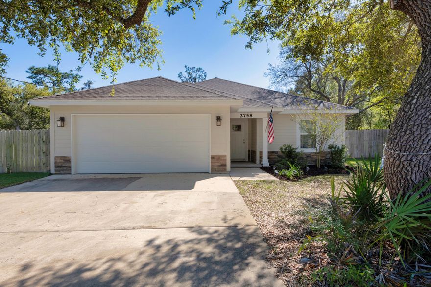 Picturesque, contemporary, quaint, and beautiful would be adequate ways to describe 2758 Teepee Road! Situated on a wonderfully fenced lot, mature tree out front, you'll love the quiet street and pleasant location. Built in 2020, the home boasts 3 bedrooms, a massive kitchen with endless counter space overlooking the open concept living areas. LVP floors throughout, with carpeting in bedrooms gives a warm homey vibe. The trey ceiling in the master gives way to recessed lighting. The backyard is perfect for animals, as its private and fenced in. Enjoy limitless reliability with a home barely 3 years old, avoid the waits for current newbuilds, and consider 2758 Teepee Road!