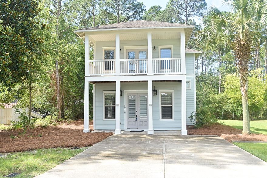 **NO HOA** The final touches on this freshly painted, inside and out; two-story, three (3) bedroom, three (3) bath home, centrally located in North Santa Rosa Beach, will make this home move-in ready. Updated with new carpet, new paint, to name a few of the almost complete updates in this home. As you enter the home you arrive in an open layout, living, dining and kitchen. Kitchen features white cabinets, granite counter tops, and stainless steel appliances. The first floor bedroom is situated at the back of the home, with access to the backyard with lovely french doors. Off the kitchen is a full bathroom, and laundry room.