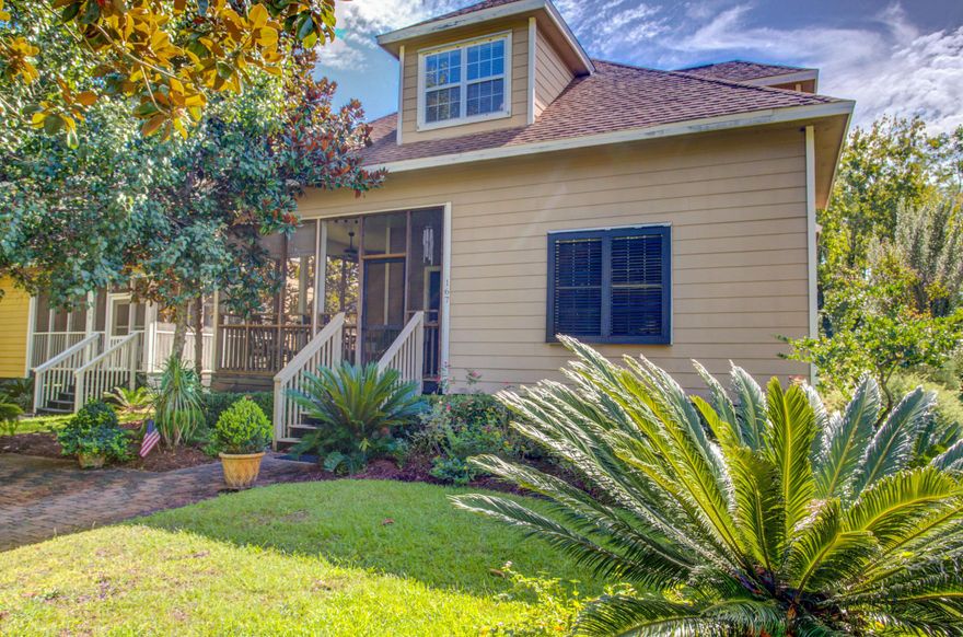 Lovely 3-bedroom, 2-bath home in Santa Rosa Beach, a short walk from the bayfront Cessna Landing Park on the Choctawhatchee Bay and a few miles from the lovely beaches of 30A!The home's front porch is fully screened--and mostly shaded--making a delightful outdoor living space.Beautiful wood floors, high ceilings, crown molding and recessed lighting grace the attractive, well-maintained interior. The living/dining room is open to the kitchen, which features granite countertops, stainless Viking appliances and a big pantry! Two bedrooms and a bath complete the downstairs.The second floor is designed as a large master suite, with vaulted ceilings, dual sinks, a jetted tub, separate w/c, and amazing storage! However, it could also make a great bunkroom, medi