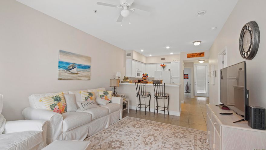 NEW TO MARKET!! Don't miss this 2 bed/2bath ground floor condo in the gated community of The Village in Blue Mountain Beach. The open concept kitchen/living room leads to the covered porch, and the master features an en suite bath and walk-in closet. Great location to the pool, gym, shuffle boards and putting green. Golf cart parking and charging stations are also available. This quiet neighborhood is conveniently located to restaurants, shopping and the beautiful Gulf of Mexico including a deeded beach for the Blue Mountain Association. This unit would make a great second home, vacation rental property or permanent residence.