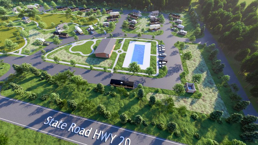 Exciting RV Park Development Opportunity - 12+ Acres with Prime Highway Frontage in Freeport, FL!Seize the opportunity to develop over 12+ acres of prime land along Highway 20 in Freeport, FL! With over 1,300 feet of highway frontage and a location just 4 miles east of the HWY 331 intersection, this property offers unparalleled visibility and accessibility--making it an ideal site for a future RV park, campground, or more!Zoned estate residential, this property is located in Walton County, where RV parks and campgrounds are permitted if connected to recreational activities. **Buyers are responsible for conducting their own due diligence. All development plans are subject to review and approval by the Walton County Planning Department. ** With a beautiful creek running through the property, there are abundant possibilities for fishing, hiking, and horseback riding, making this an excellent setting for a nature-focused RV resort. These natural amenities offer incredible appeal for outdoor enthusiasts and potential guests
Key Development Features:
- New 2021 mobile home for immediate use or rental income
- Future sewer expansion planning along Highway 20 is coming to the area soon, making future development more efficient
-  Completed groundwork, including a DOT-approved access driveway, gravel roads, and two cleared half-acre sections
- Surveys, wetland studies, detailed renderings for future RV Resort and detailed renderings for warehouse available upon request
Located within the Highway 20 Economic Development Corridor, this area actively encourages development projects like RV parks. Developers will benefit from completed environmental studies, wetland assessments, boundary surveys, and a detailed rendering for a future RV resort, providing a clear path forward for potential projects.
Proximity to Major Attractions:
- Pier Park, Panama City Beach: 29.7 miles
- Silver Sands Outlet, Miramar Beach: 23.1 miles
- Seaside, FL: 18.1 miles
Don't miss out on this rare opportunity to create a premier RV resort in one of Northwest Florida's fastest-growing areas. Contact us today to learn more about this exceptional investment!