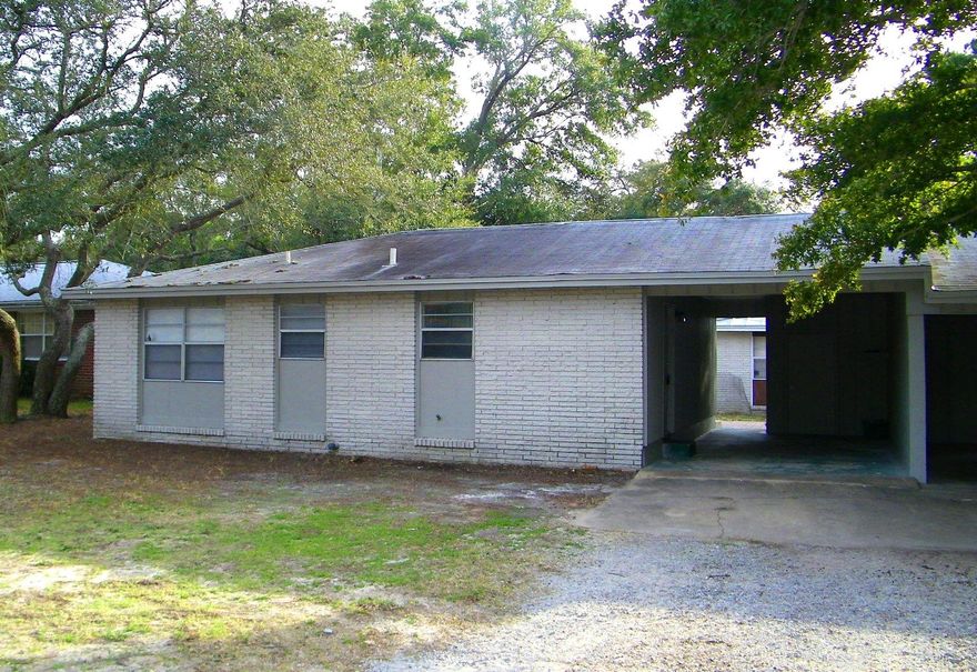 MOVE-IN READY!!! Single story duplex in residential Destin area with a carport. Ceramic tile and carpet throughout. Both bedrooms and living area are spacious. Only cats allowed - no dogs.